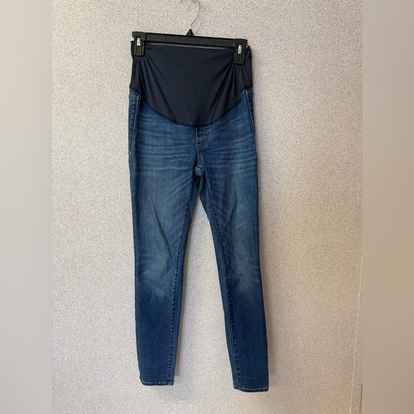 Madewell‎ Maternity Skinny Women Size 25 Medium Wash Denim adjustable waist band - Picture 1 of 8
